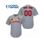 Women's Majestic St. Louis Cardinals Customized Replica Grey Road Cool Base MLB Jersey