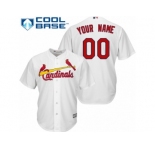Youth Majestic St. Louis Cardinals Customized Replica White Home Cool Base MLB Jersey