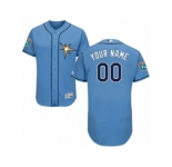 Men's Majestic Tampa Bay Rays Customized Light Blue Flexbase Authentic Collection MLB Jersey