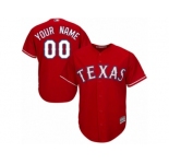 Women's Majestic Texas Rangers Customized Replica Red Alternate Cool Base MLB Jersey
