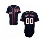 Women's Majestic Washington Nationals Customized Replica Navy Blue Alternate 2 Cool Base MLB Jersey