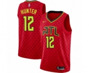 Youth Atlanta Hawks #12 De'Andre Hunter Swingman Red Basketball Jersey Statement Edition