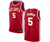 Youth Atlanta Hawks #5 Jabari Parker Swingman Red Basketball Jersey Statement Edition