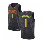 Youth Nike Atlanta Hawks #1 Tracy Mcgrady Swingman Black Road NBA Jersey - Icon Edition