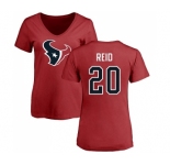 NFL Women's Nike Houston Texans #20 Justin Reid Red Name & Number Logo T-Shirt