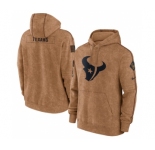 Men's Houston Texans 2023 Brown Salute to Service Pullover Hoodie