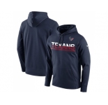 Men's Houston Texans Nike Navy Sideline Circuit Pullover Performance Hoodie