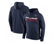 Men's Houston Texans Nike Navy Sideline Circuit Pullover Performance Hoodie