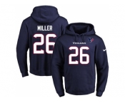 Nike Houston Texans #26 Lamar Miller Navy Blue Name & Number Pullover NFL Hoodie