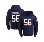 Nike Houston Texans #56 Brian Cushing Navy Blue Name & Number Pullover NFL Hoodie