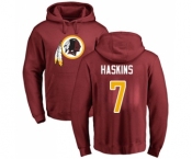 Football Washington Redskins #7 Dwayne Haskins Maroon Name & Number Logo Pullover Hoodie