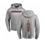 Football Washington Redskins #8 Case Keenum Ash Backer Pullover Hoodie