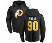 Football Washington Redskins #90 Montez Sweat Black Name & Number Logo Pullover Hoodie
