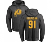 Football Washington Redskins #91 Ryan Kerrigan Ash One Color Pullover Hoodie