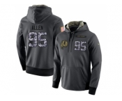 NFL Men's Nike Washington Redskins #95 Jonathan Allen Stitched Black Anthracite Salute to Service Player Performance Hoodie