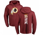 NFL Nike Washington Redskins #95 Da'Ron Payne Maroon Backer Pullover Hoodie