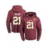 Nike Washington Redskins #21 Sean Taylor Burgundy Red Name & Number Pullover NFL Hoodie