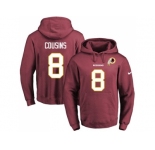 Nike Washington Redskins #8 Kirk Cousins Burgundy Red Name & Number Pullover NFL Hoodie