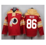 Nike Washington Redskins #86 Jordan Reed Burgundy Red Player Pullover NFL Hoodie