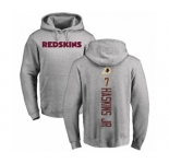 Washington Redskins #7 Dwayne Haskins Ash Backer Pullover Hoodie