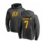Washington Redskins #7 Dwayne Haskins Ash One Color Pullover Hoodie