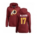Football Women's Washington Redskins #17 Terry McLaurin Maroon Name & Number Logo Pullover Hoodie