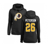 NFL Women's Nike Washington Redskins #26 Adrian Peterson Black Name & Number Logo Pullover Hoodie