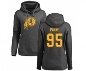 NFL Women's Nike Washington Redskins #95 Da'Ron Payne Ash One Color Pullover Hoodie