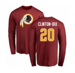 NFL Nike Washington Redskins #20 Ha Clinton-Dix Maroon Name & Number Logo Long Sleeve T-Shirt