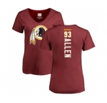 NFL Women's Nike Washington Redskins #93 Jonathan Allen Maroon Backer T-Shirt