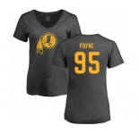 NFL Women's Nike Washington Redskins #95 Da'Ron Payne Ash One Color T-Shirt