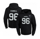 Football Men's Oakland Raiders #96 Clelin Ferrell Black Name & Number Pullover Hoodie