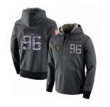 Football Men's Oakland Raiders #96 Clelin Ferrell Stitched Black Anthracite Salute to Service Player Performance Hoodie
