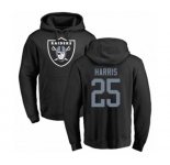 Football Oakland Raiders #25 Erik Harris Black Name & Number Logo Pullover Hoodie