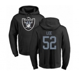Football Oakland Raiders #52 Marquel Lee Black Name & Number Logo Pullover Hoodie