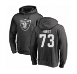 Football Oakland Raiders #73 Maurice Hurst Ash One Color Pullover Hoodie