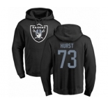 Football Oakland Raiders #73 Maurice Hurst Black Name & Number Logo Pullover Hoodie