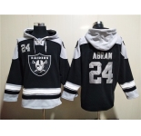 Men's Las Vegas Raiders #24 Johnathan Abram Black Ageless Must-Have Lace-Up Pullover Hoodie