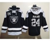 Men's Las Vegas Raiders #24 Johnathan Abram Black Ageless Must-Have Lace-Up Pullover Hoodie
