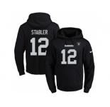 Nike Oakland Raiders #12 Kenny Stabler Black Name & Number Pullover NFL Hoodie