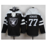 Nike Oakland Raiders #77 Austin Howard Black Player Pullover NFL Hoodie