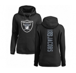 Football Women's Oakland Raiders #28 Josh Jacobs Black Backer Pullover Hoodie