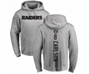 Football Women's Oakland Raiders #8 Daniel Carlson Ash Backer Pullover Hoodie