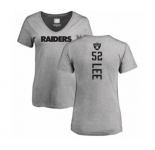 Football Women's Oakland Raiders #52 Marquel Lee Ash Backer T-Shirt