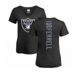 Football Women's Oakland Raiders #96 Clelin Ferrell Black Backer T-Shirt