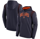 Men's Chicago Bears Navy Sideline Stack Performance Pullover Hoodie