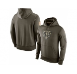 Men's Chicago Bears Nike Olive Salute To Service KO Performance Hoodie
