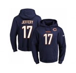 Nike Chicago Bears #17 Alshon Jeffery Navy Blue Name & Number Pullover NFL Hoodie
