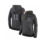 Women Nike Chicago Bears #11 Kevin White Stitched Black Anthracite Salute to Service Player Performance Hoodie