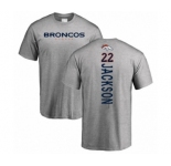 Football Denver Broncos #22 Kareem Jackson Ash Backer T-Shirt